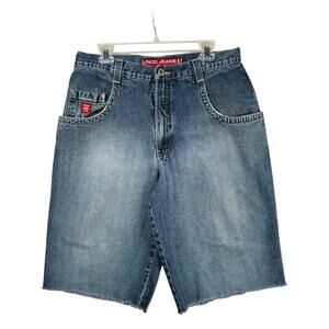 Vintage JNCO Raw Hem Baggy Denim Shorts 36